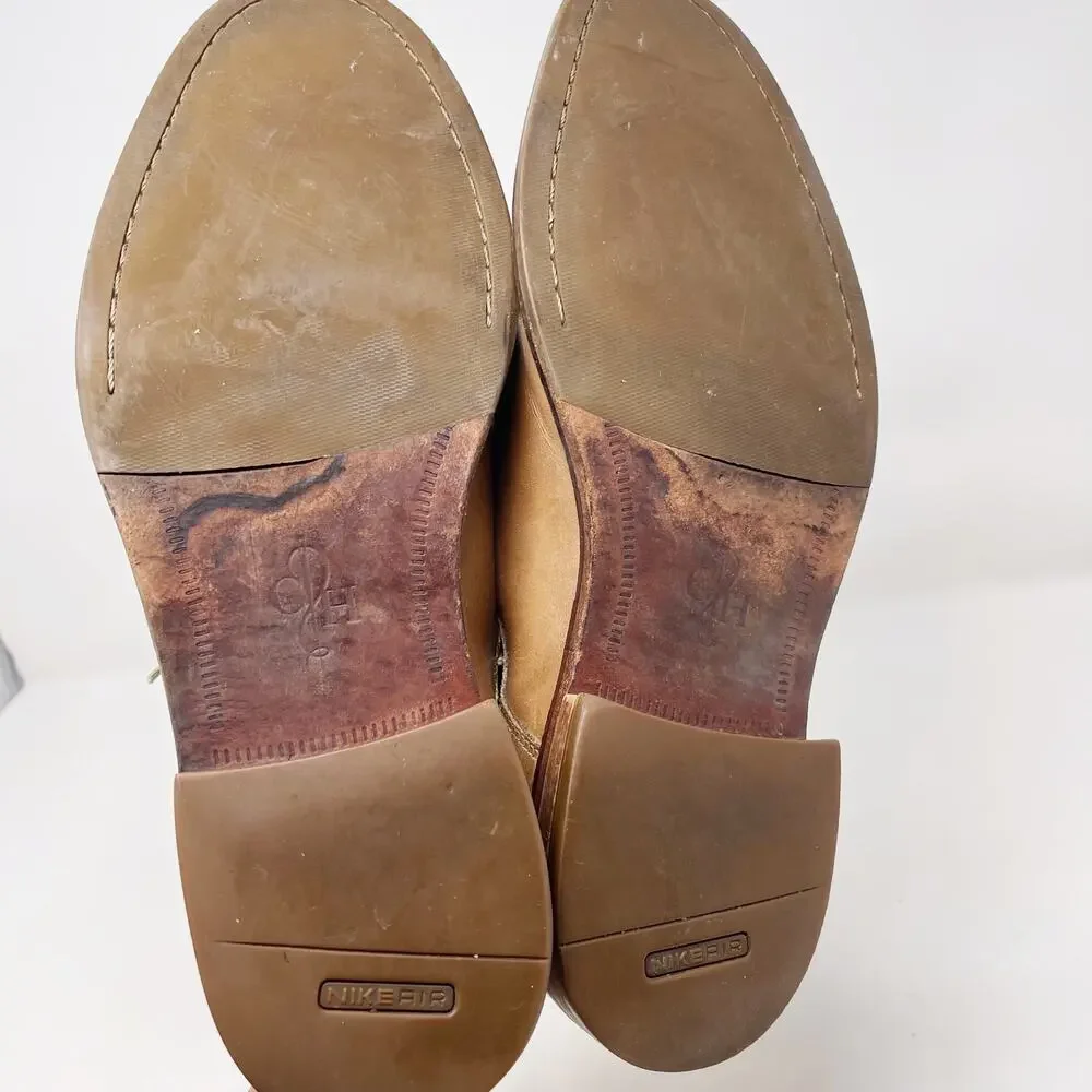 Cole Haan Mens 10.5 Brown Nike Air Williams Derby Round Toe Dress Shoes Lace Up